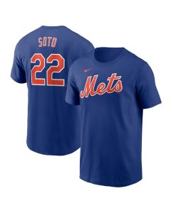 Men's New York Mets #22 Juan Soto Royal Fuse Name & Number T-Shirt