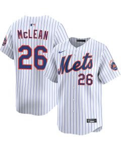 Men's New York Mets #26 Nolan McLean White 2025 Home Limited Stitched Baseball Jersey (White)