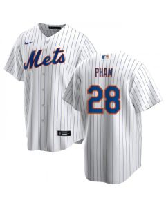 Men's New York Mets #28 Tommy Pham White Cool Base Stitched Jersey