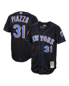 Men's New York Mets #31 Mike Piazza Black Stitched MLB Jersey