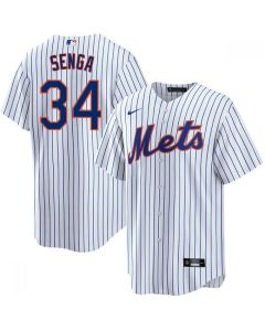 Men's New York Mets #34 Kodai Senga White Cool Base Stitched Jersey