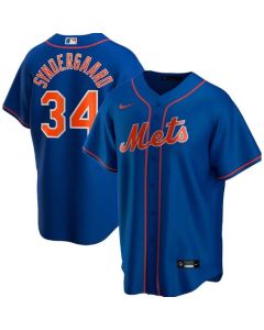 Men's New York Mets #34 Noah Syndergaard Blue Cool Base Stitched Jersey