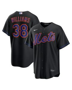 Men's New York Mets #38 Devin Williams Nike Black Alternate Replica Jersey (Black)
