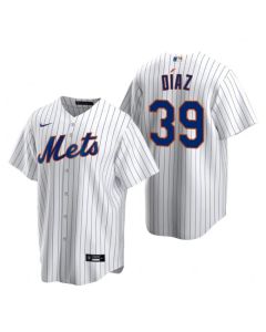 Men's New York Mets #39 Edwin Diaz White Cool Base Stitched Baseball Jersey