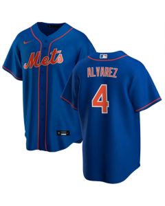 Men's New York Mets #4 Francisco ?lvarez Royal Cool Base Stitched Baseball Jersey