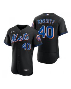 Men's New York Mets #40 Chris Bassitt Black Flex Base Stitched Jersey