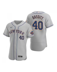 Men's New York Mets #40 Chris Bassitt Grey Flex Base Stitched Jersey