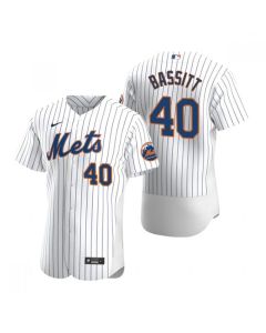 Men's New York Mets #40 Chris Bassitt White Flex Base Stitched Jersey