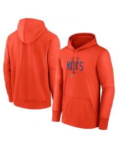 Men's New York Mets Orange Pregame Performance Pullover Hoodie