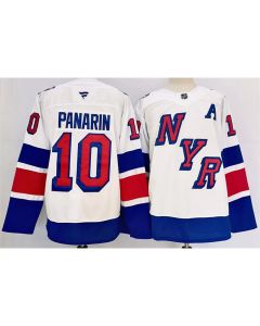 Men's New York Rangers #10 Artemi Panarin White 2024-25 Stadium Series Stitched Jersey