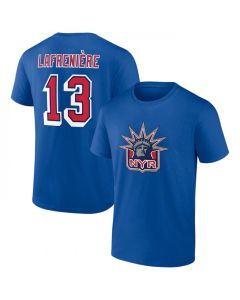 Men's New York Rangers #13 Alexis Lafreniere Blue T-Shirt