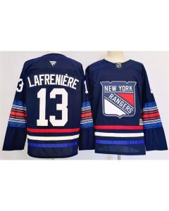 Men's New York Rangers #13 Alexis Lafreniere Navy 2024-25 Stitched Jersey
