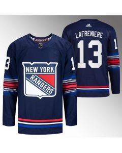 Men's New York Rangers #13 Alexis Lafreniere Navy Stitched Jersey