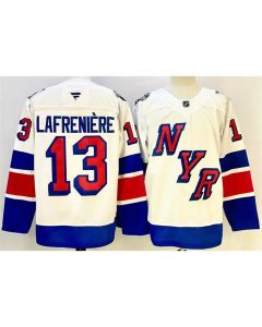 Men's New York Rangers #13 Alexis Lafreniere White 2024-25 Stadium Series Stitched Jersey