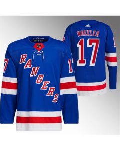 Men's New York Rangers #17 Blake Wheeler Royal Stitched Jersey