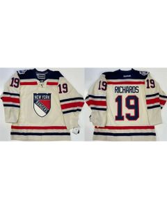 Men's New York Rangers #19 Brad Richards White Stitched Jersey