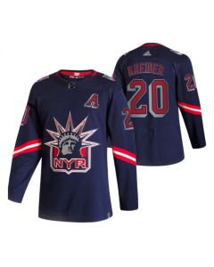 Men's New York Rangers #20 Chris Kreider 2021 Navy Reverse Retro Stitched Jersey (Navy)
