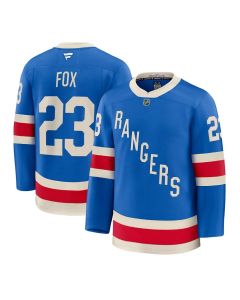 Men's New York Rangers #23 Adam Fox Blue Centennial Premium Jersey