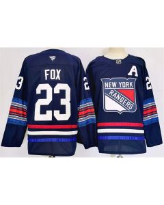 Men's New York Rangers #23 Adam Fox Navy 2024-25 Stitched Jersey