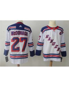 Men's New York Rangers #27 Ryan McDonagh White Stitched NHL Jersey