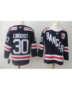 Men's New York Rangers #30 Henrik Lundqvist Navy 2018 Winter Classic Authentic Stitched NHL Jersey