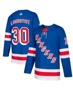 Men's New York Rangers #30 Henrik Lundqvist Royal Blue Stitched NHL Jersey