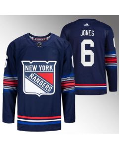 Men's New York Rangers #6 Zac Jones Navy Stitched Jersey