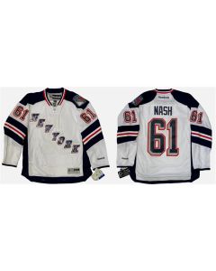 Men's New York Rangers #61 Rick Nash 2014 White Stitched Hockey Jersey