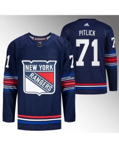 Men's New York Rangers #71 Tyler Pitlick Navy Stitched Jersey