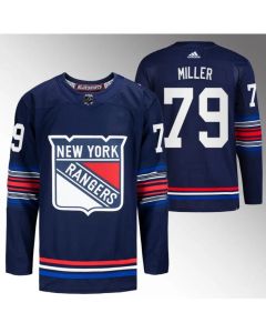 Men's New York Rangers #79 K'Andre Miller Navy Stitched Jersey