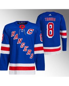 Men's New York Rangers #8 Jacob Trouba Blue Stitched Jersey