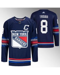 Men's New York Rangers #8 Jacob Trouba Navy Stitched Jersey