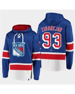 Men's New York Rangers #93 Mika Zibanejad Royal All Stitched Sweatshirt Hoodie