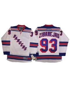 Men's New York Rangers #93 Mika Zibanejad White Stitched Jersey