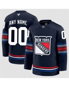 Men's New York Rangers ACTIVE PLAYER Custom Navy 2024-25 Stitched Hockey Jersey