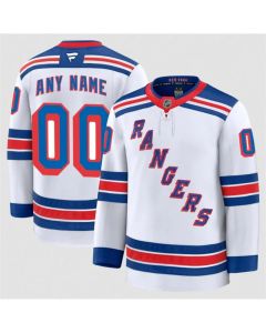 Men's New York Rangers ACTIVE PLAYER Custom White 2024-25 Away Stitched Hockey Jersey