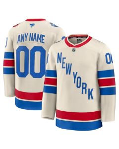 Men's New York Rangers Beige 2026 NHL Winter Classic Premium Custom Jersey