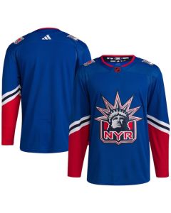 Men's New York Rangers Blank Blue 2022-23 Reverse Retro Stitched Jersey