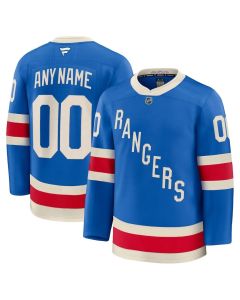 Men's New York Rangers Blue Centennial Premium Custom Jersey