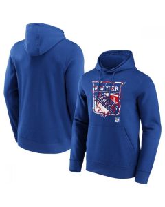 Men's New York Rangers Royal Marble Hoodie