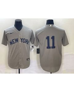Men's New York Yankees #11 Anthony Volpe Gray Cool Base Stitched Baseball Jersey (Gray)