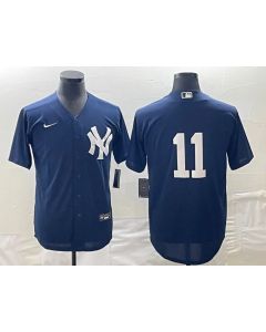 Men's New York Yankees #11 Anthony Volpe Navy Cool Base Stitched Baseball Jersey