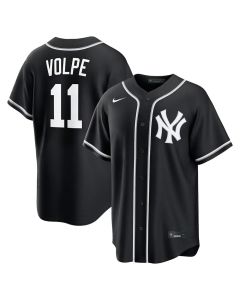 Men's New York Yankees #11 Anthony Volpe Black Fashion Replica Player Jersey