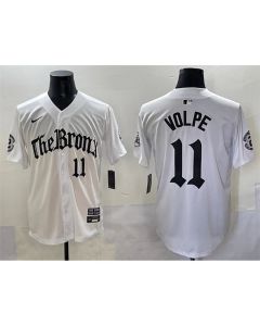 Men's New York Yankees #11 Anthony Volpe White "Gothic Legacy Edition" Vapor Premier Limited Stitched Baseball Jersey