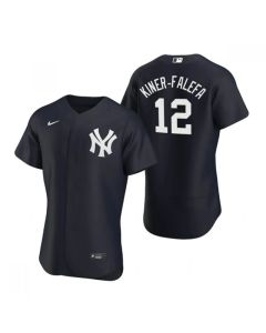 Men's New York Yankees #12 isiah Kiner-Falefa Black Flex Base Stitched Jersey