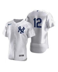 Men's New York Yankees #12 isiah Kiner-Falefa White Flex Base Stitched Jersey
