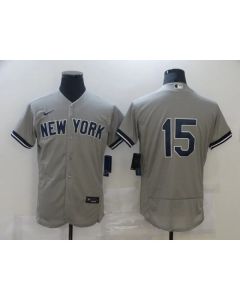 Men's New York Yankees #15 Thurman Munson Grey Flex Base Stitched Jersey