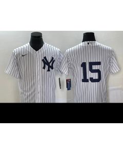 Men's New York Yankees #15 Thurman Munson White Flex Base Stitched Baseball Jersey