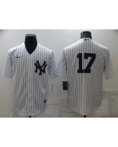 Men's New York Yankees #17 Aaron Boone White Cool Base Stitched Baseball Jersey