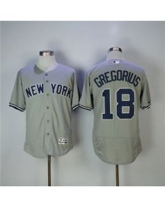 Men's New York Yankees #18 Didi Gregorius Gray Cool Base Stitched MLB Jersey